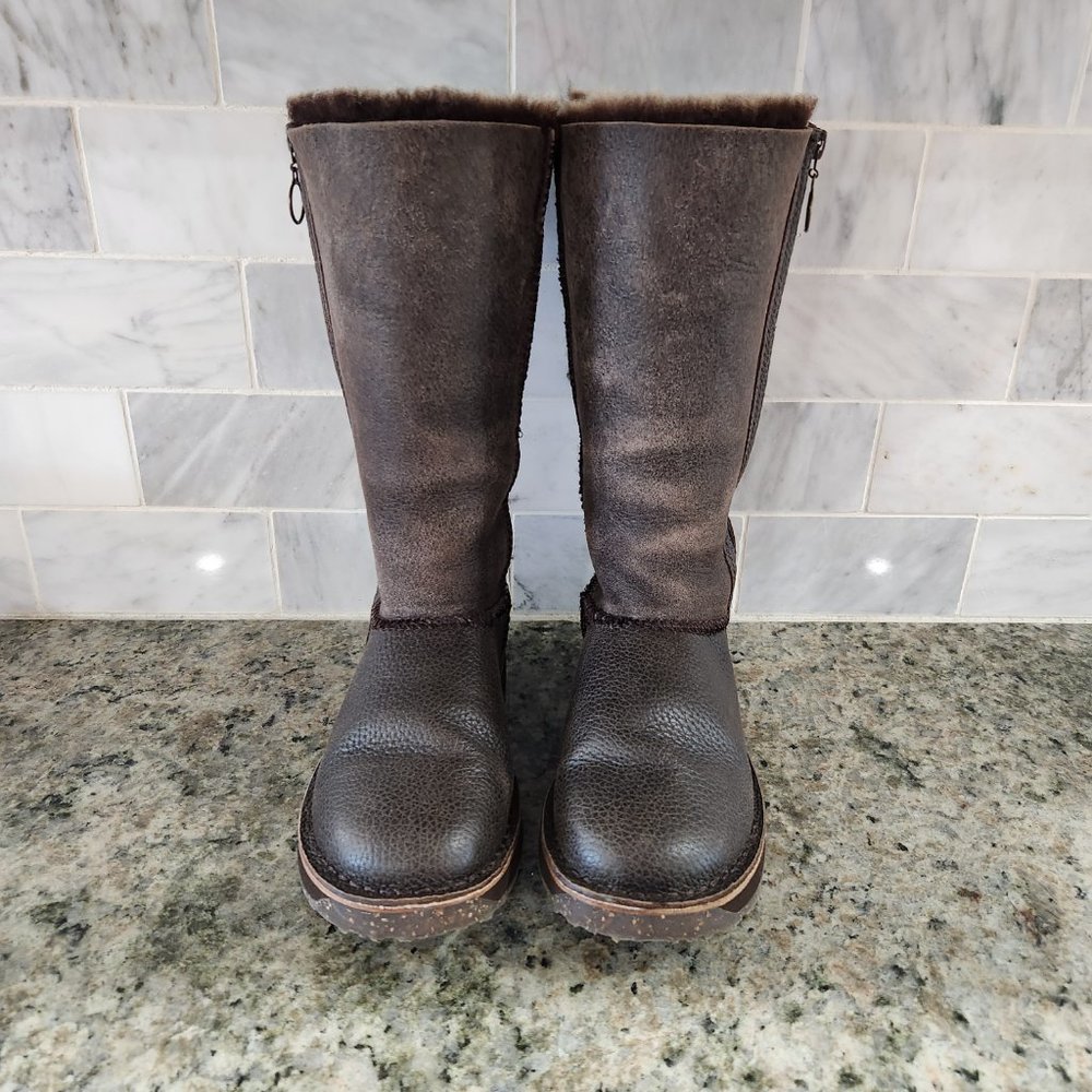 EMU Rare Ashby Australian Sheepskin Boots Chocolate Brown Size 6 W10546 - Picture 6 of 14